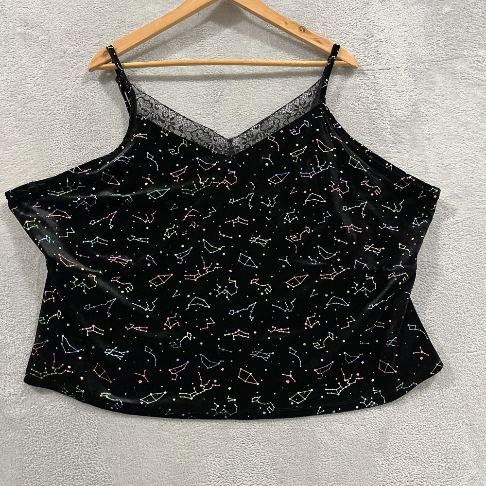 Hot Topic Top Women 5 Rainbow Constellation Celestial Velvet Witchy Cosmic‎ Aura